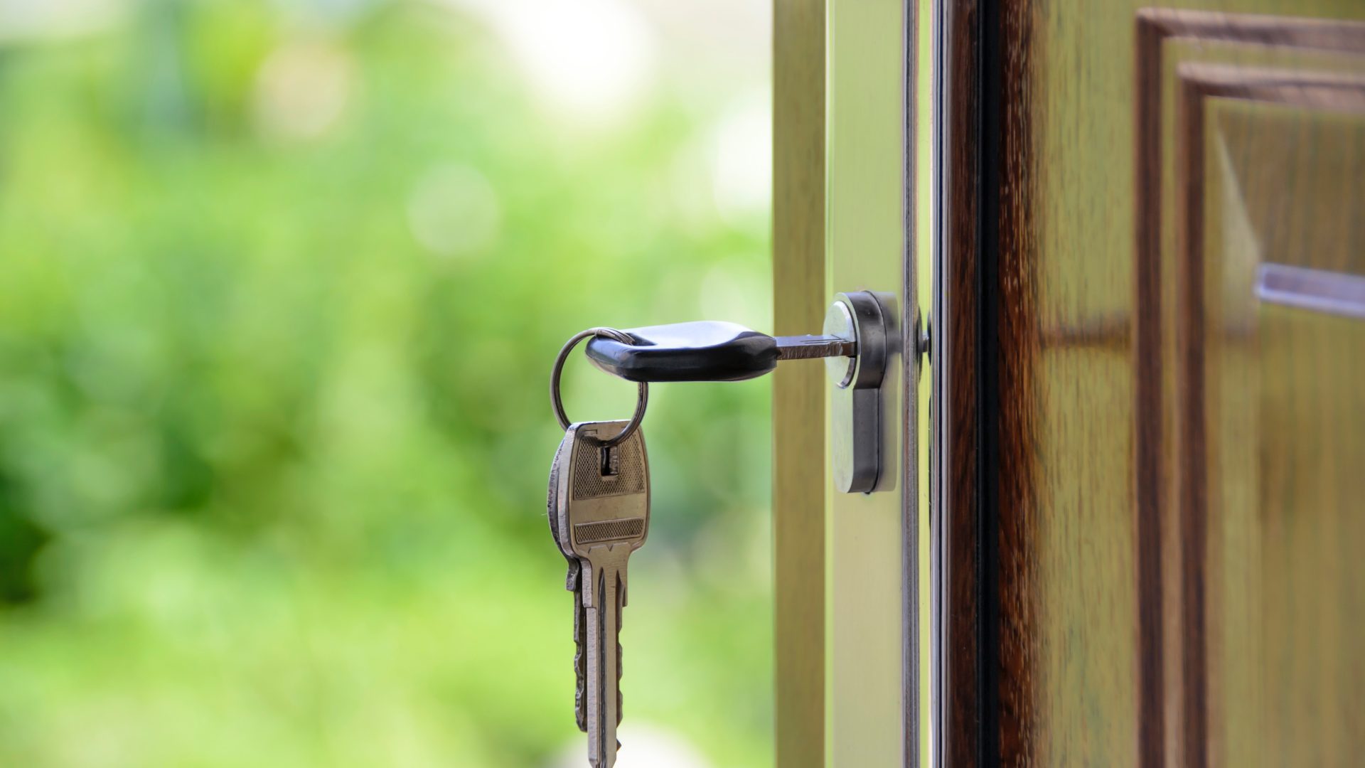 Keys in a front door