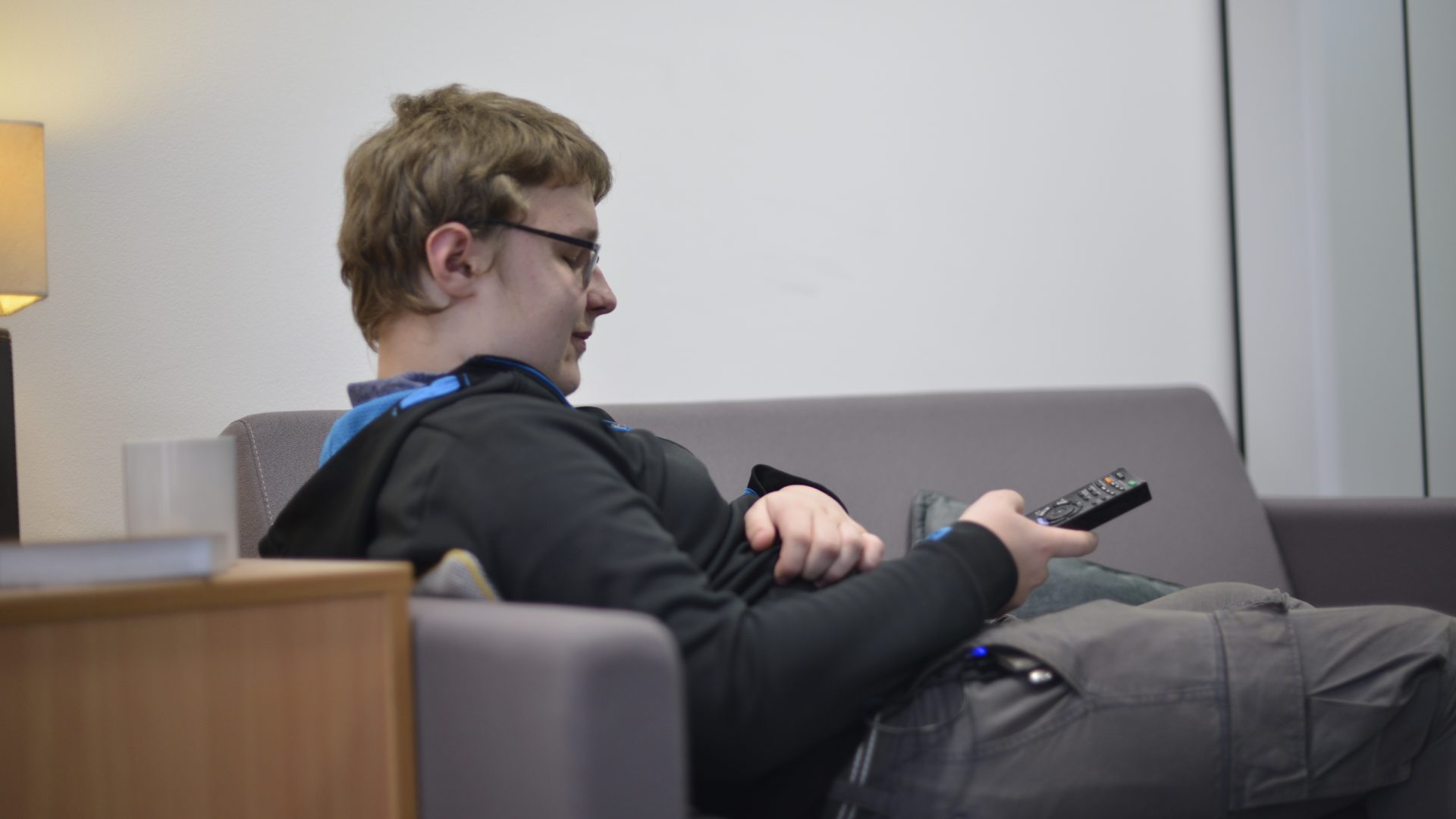 image of service user watching tv