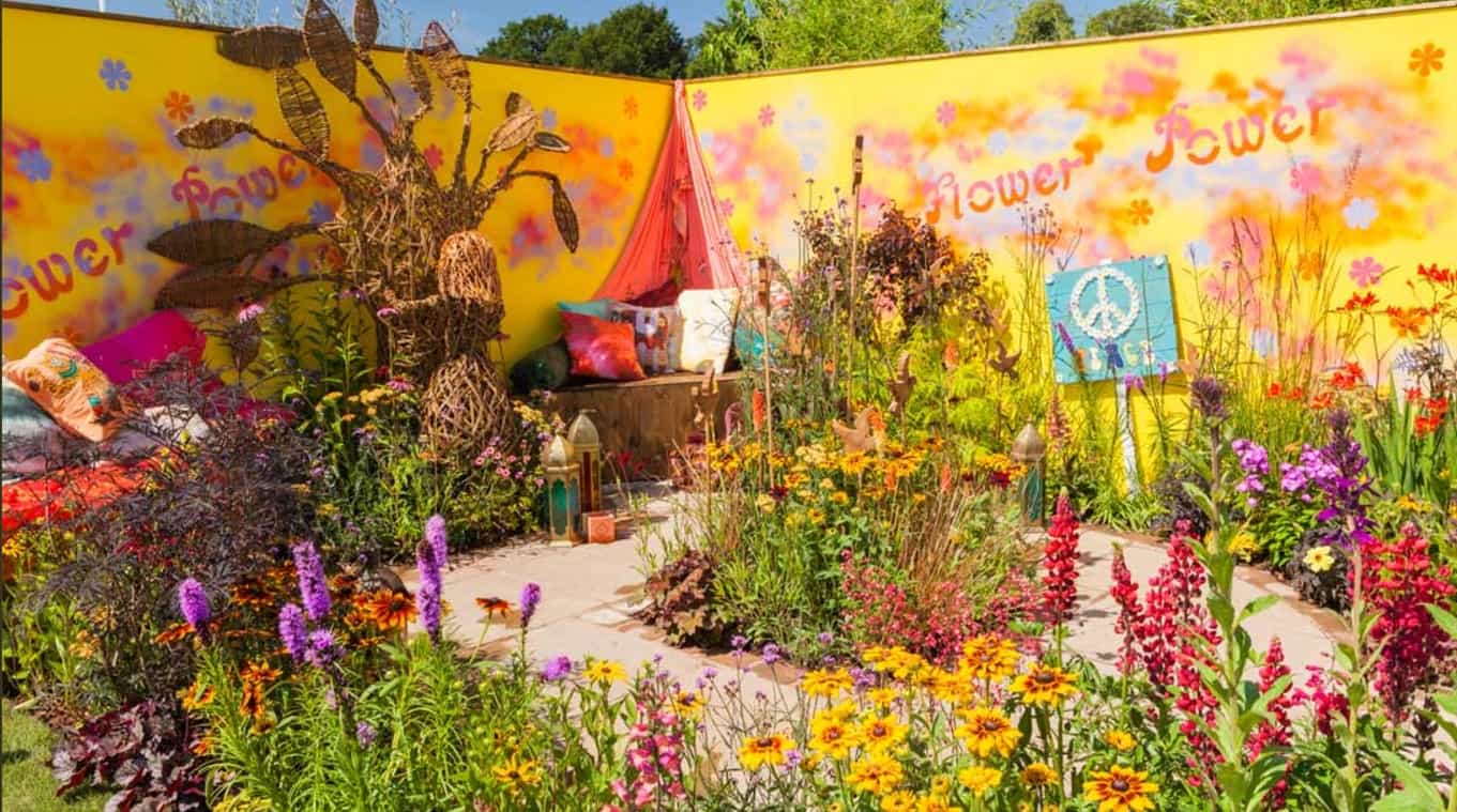 Flower garden at RHS Tatton Flower Show