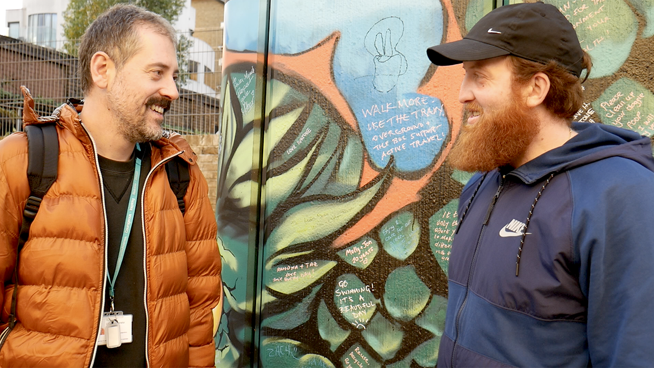 Service user talking to case worker