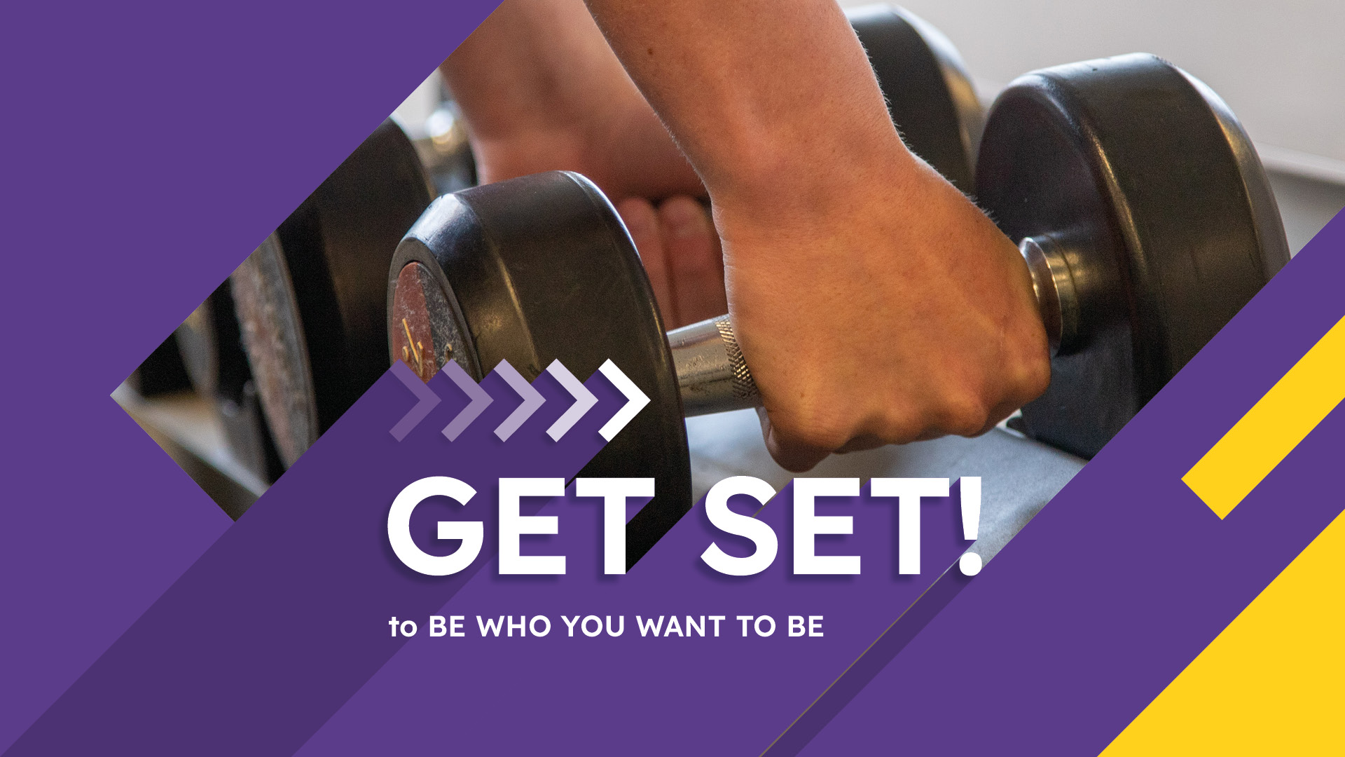 Image of dumbbells being placed on rack