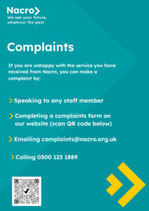 Image of the compliments, comments and complaints poster