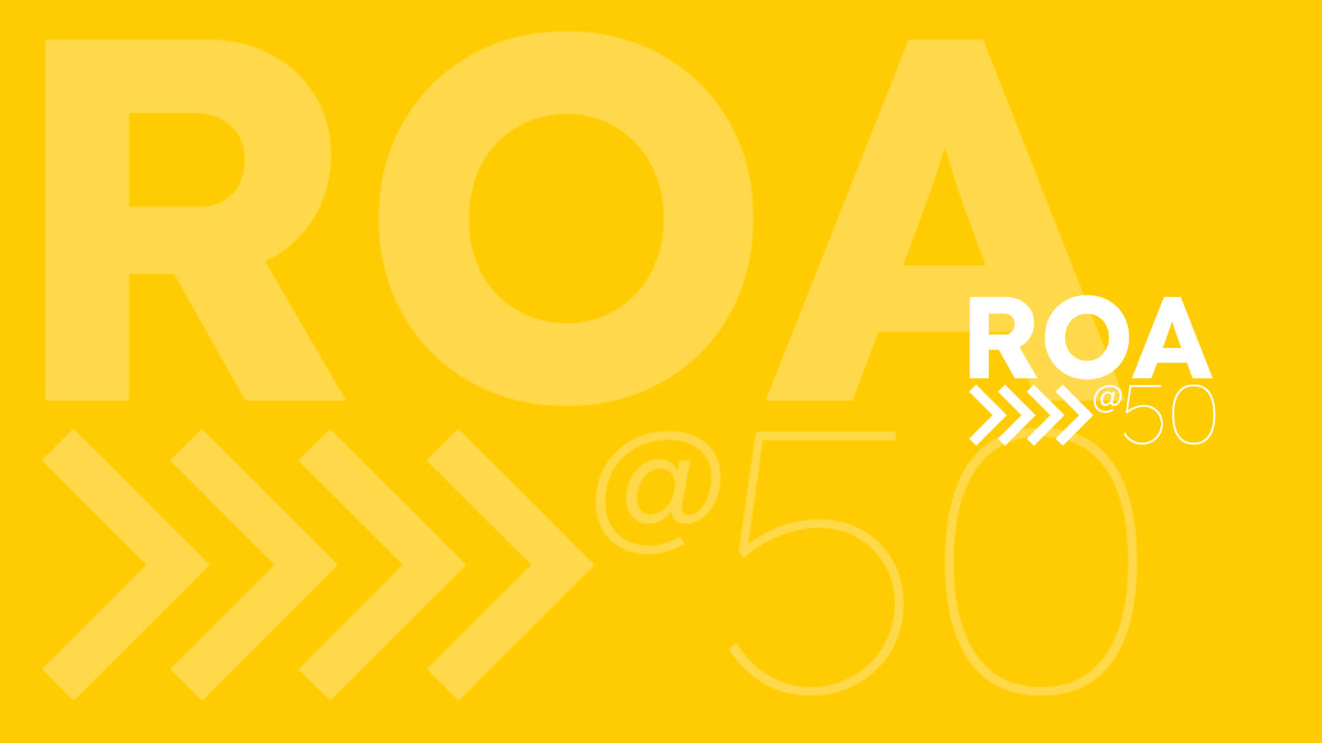 Gold logo of ROA 50th Anniversary