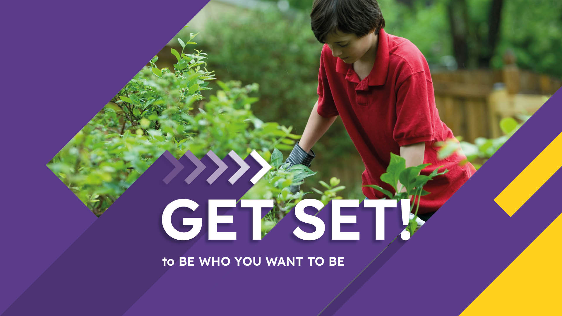 Skills for Life header image, student gardening