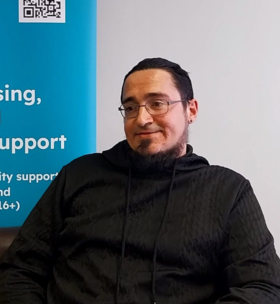 Valdas, a resident at one of Nacro's supported housing services.